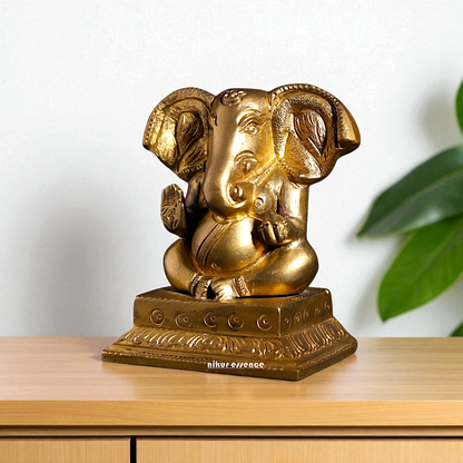 Panchaloha Ganesha Vinayaka Sitting Idol - 3 Inches Nikuressence