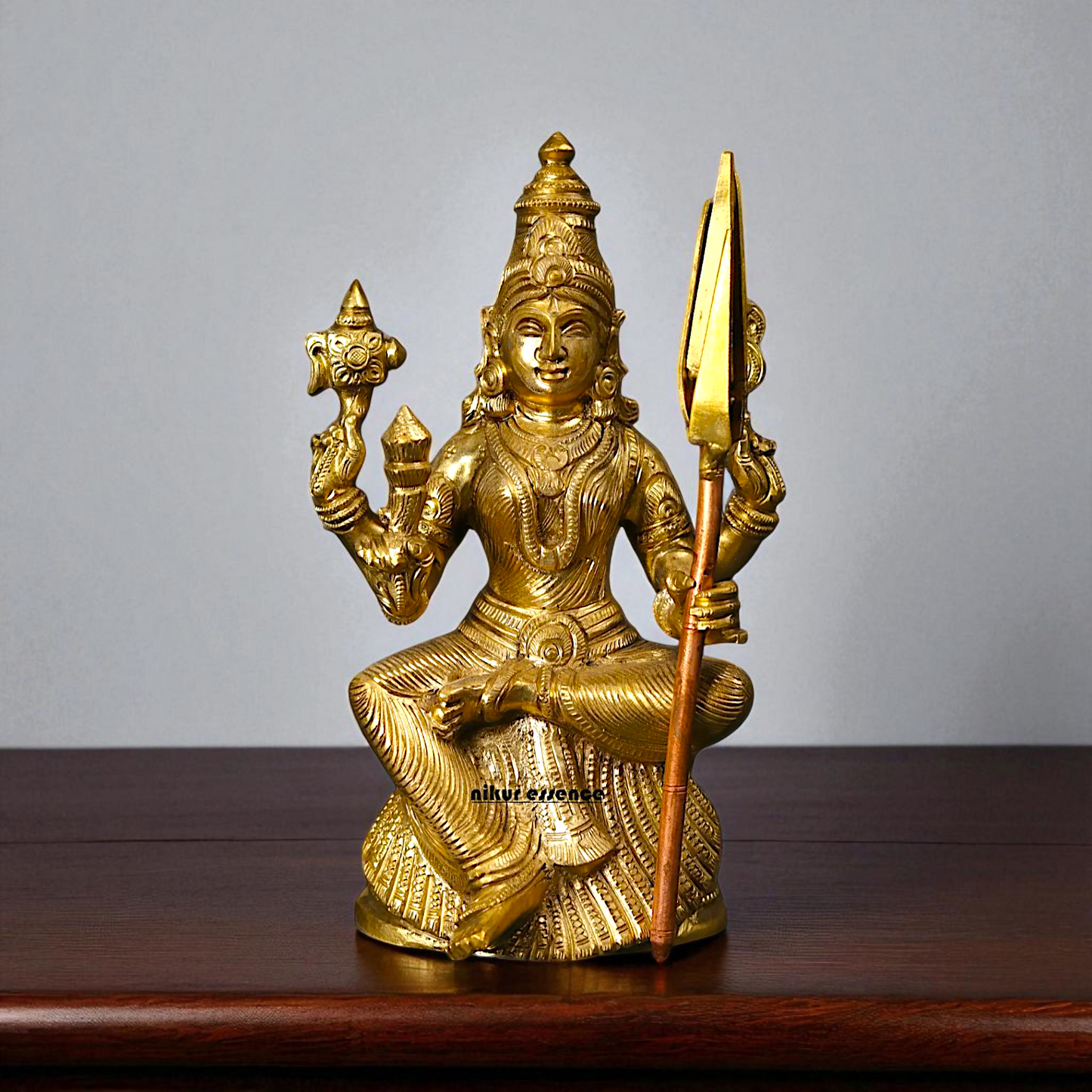 Rajarajeshwari Tripura Sundari Panchaloha Pooja statue - 8 Inches Nikuressence