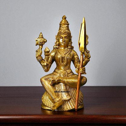 Rajarajeshwari Tripura Sundari Panchaloha Pooja statue - 8 Inches Nikuressence