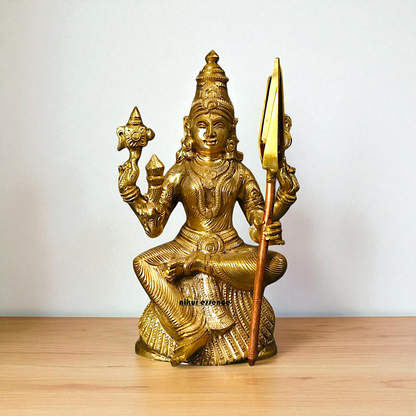 Rajarajeshwari Tripura Sundari Panchaloha Pooja statue - 8 Inches Nikuressence