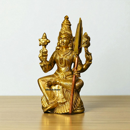 Rajarajeshwari Tripura Sundari Panchaloha Pooja statue - 8 Inches Nikuressence