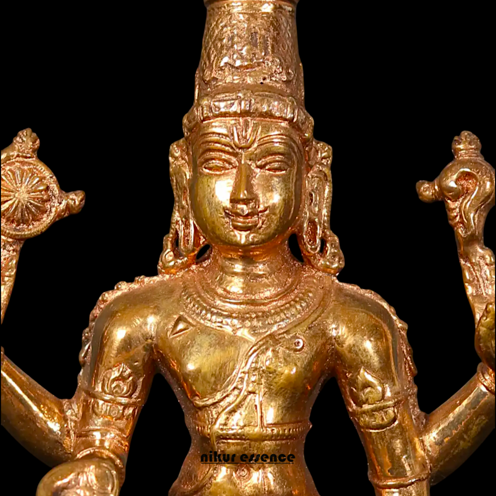 Vishnu Standing Panchaloha Pooja statue - 8 Inches Nikuressence