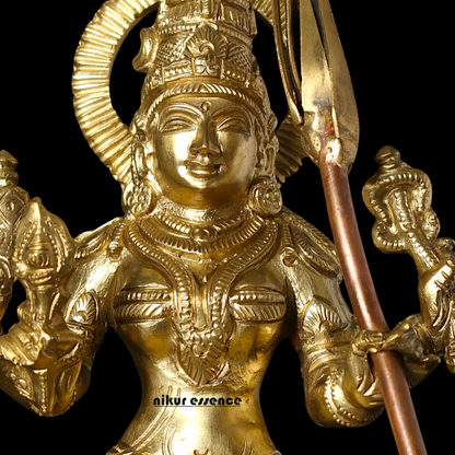 Panchaloha Kamakshi seated idol - 7 Inches Nikuressence