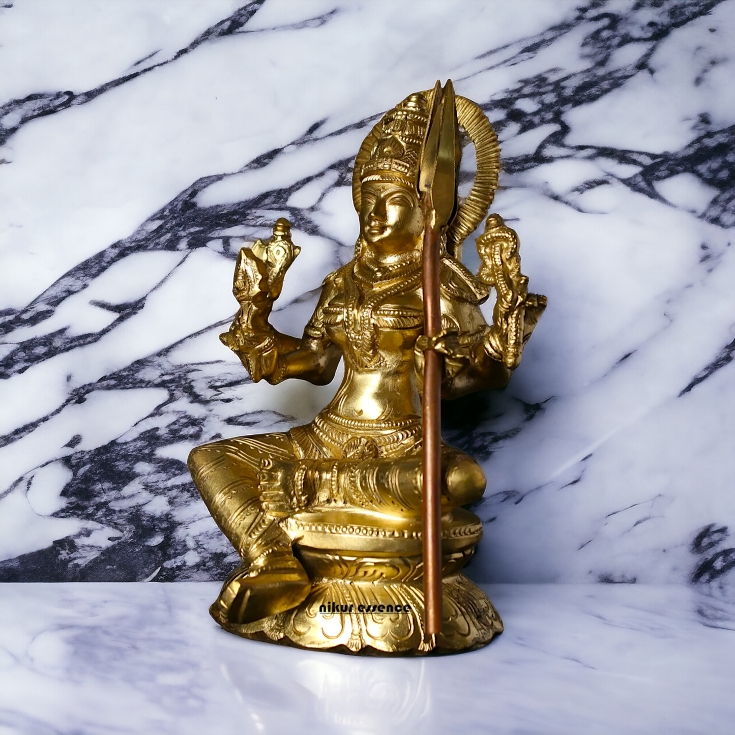 Panchaloha Kamakshi seated idol - 7 Inches Nikuressence