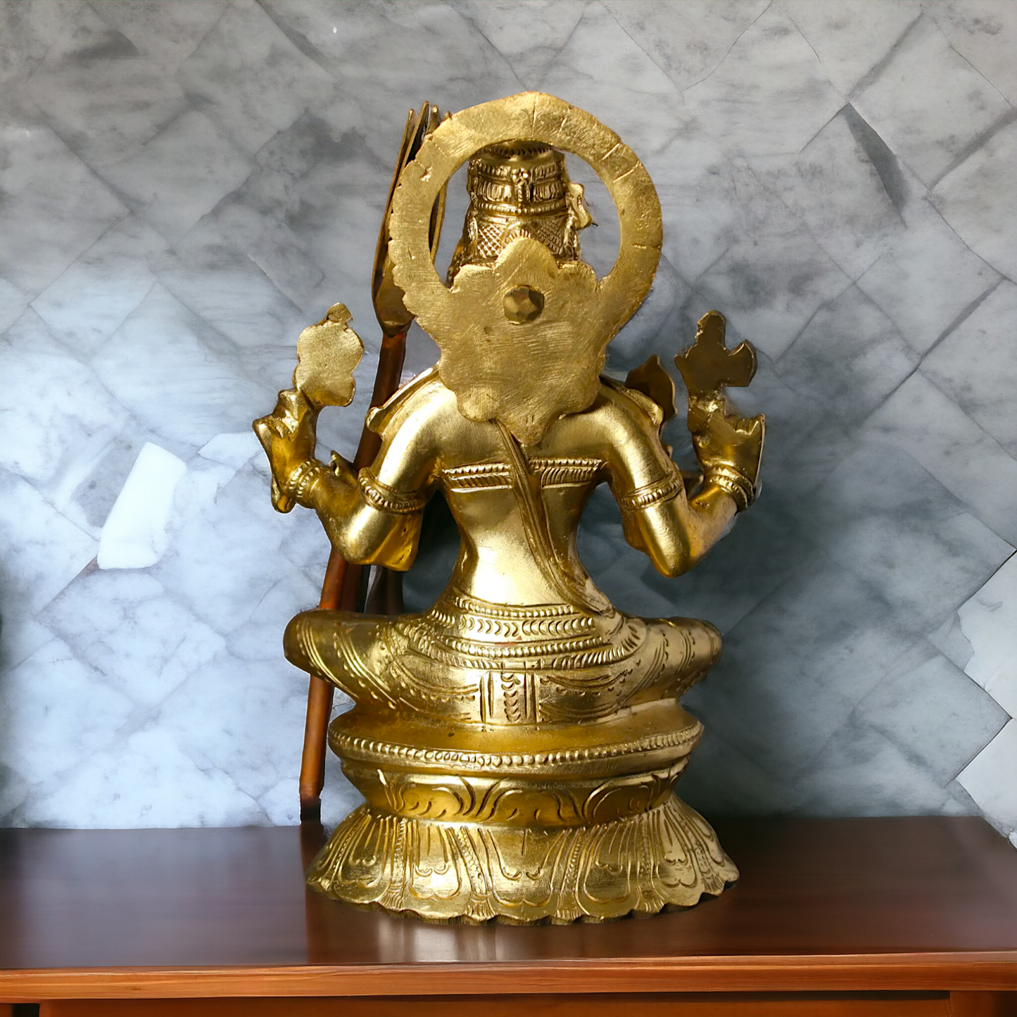 Panchaloha Kamakshi seated idol - 7 Inches Nikuressence