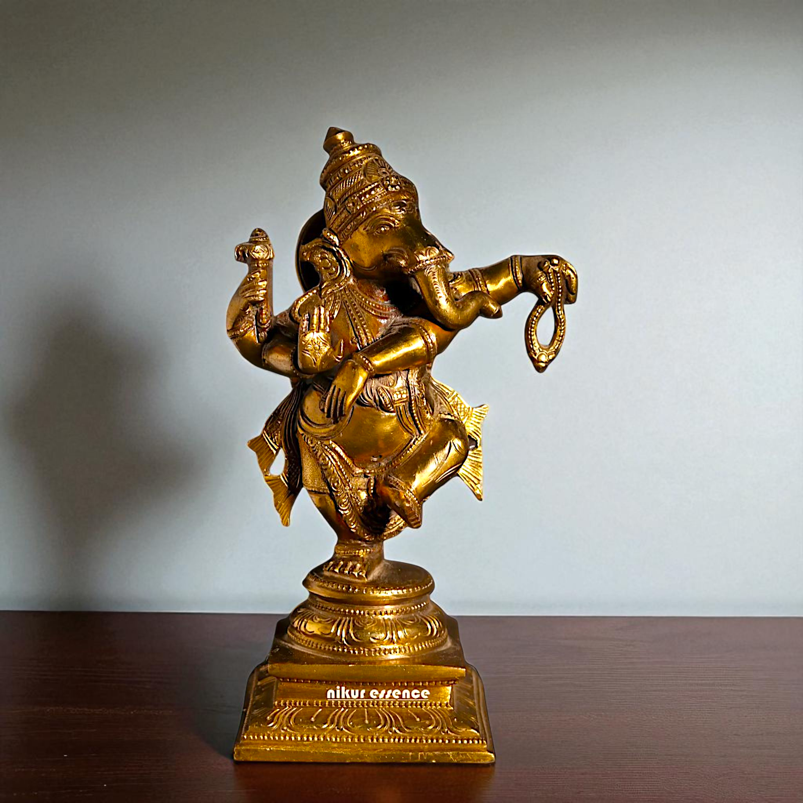 Panchaloha Ganesha dancing statue - 9 Inches Nikuressence