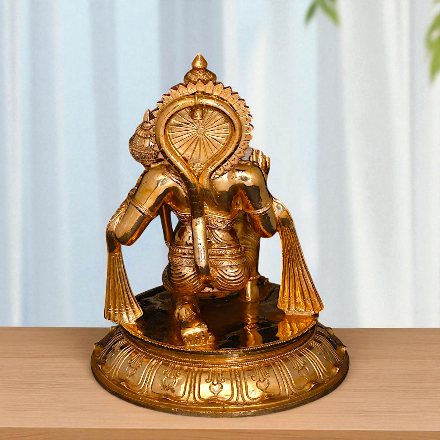 Panchaloha Hanuman ji monkey god with Gada statue - 14 Inches Nikuressence