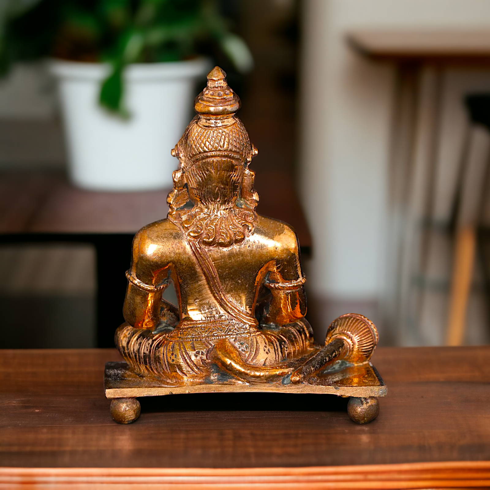 Hanuman ji Sitting meditation Panchaloha idol - 3 Inches Nikuressence