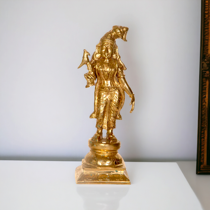 Andal Panchaloha Pooja statue - 10 Inches Nikuressence