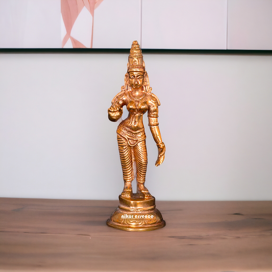 Uma Parvati Devi Standing Panchaloha idol - 4 Inches Nikuressence