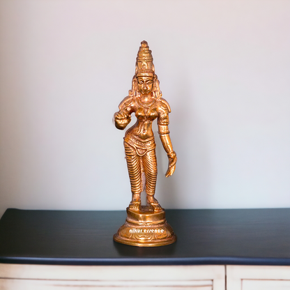 Uma Parvati Devi Standing Panchaloha idol - 4 Inches Nikuressence