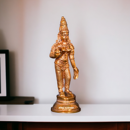 Uma Parvati Devi Standing Panchaloha idol - 4 Inches Nikuressence