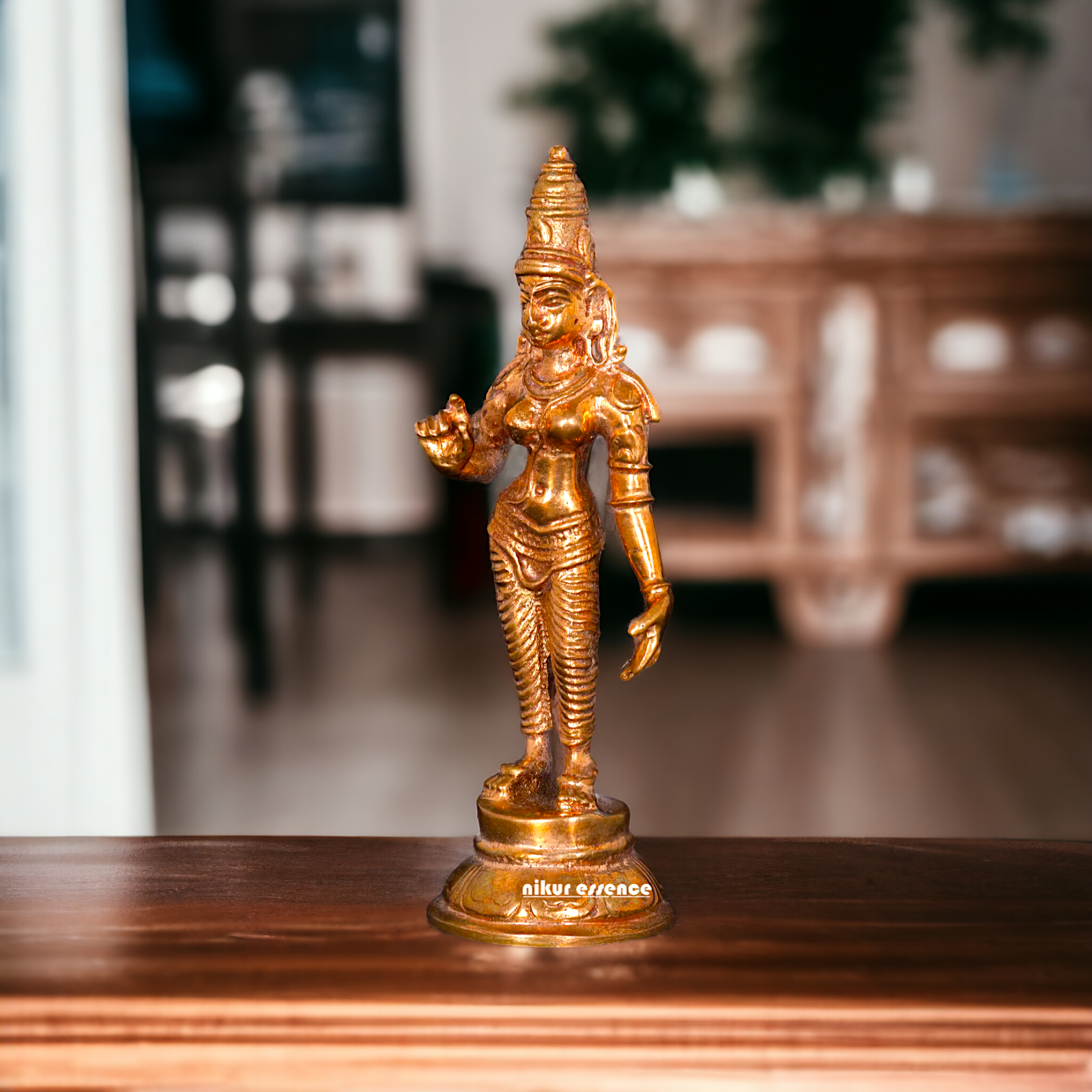 Uma Parvati Devi Standing Panchaloha idol - 4 Inches Nikuressence