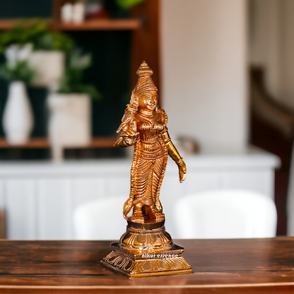 Meenakshi Devi standing Panchaloha idol - 6 Inches Nikuressence