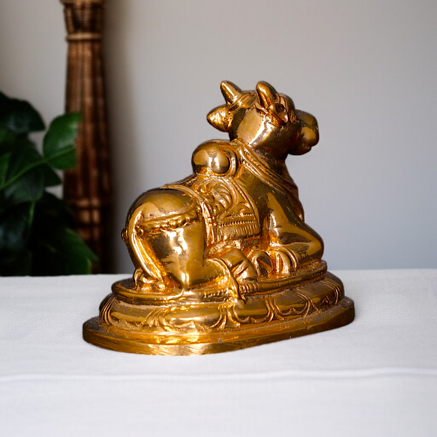 Nandi seated Panchaloha statue - 3 inches Nikuressence