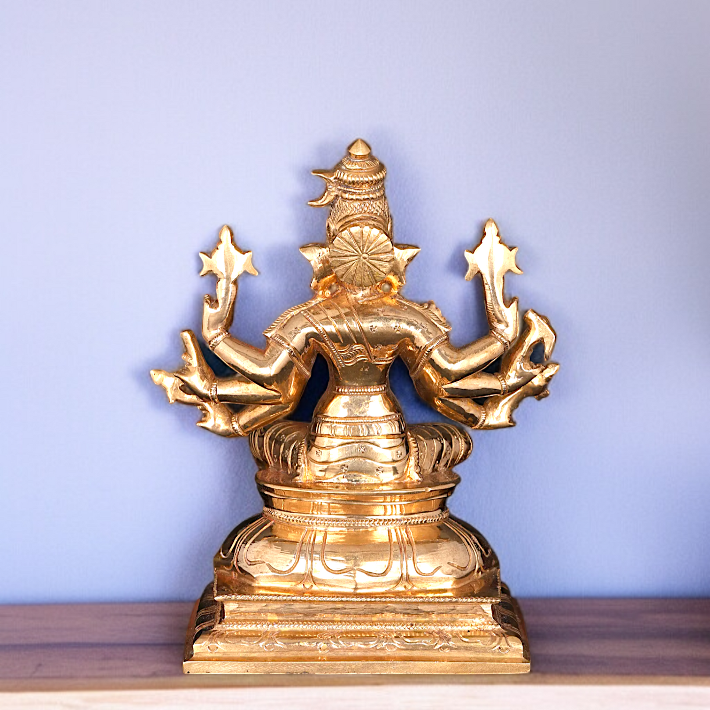 Goddess Varahi Amman Devi with eight hand Panchaloha statue - 7 Inches Nikuressence