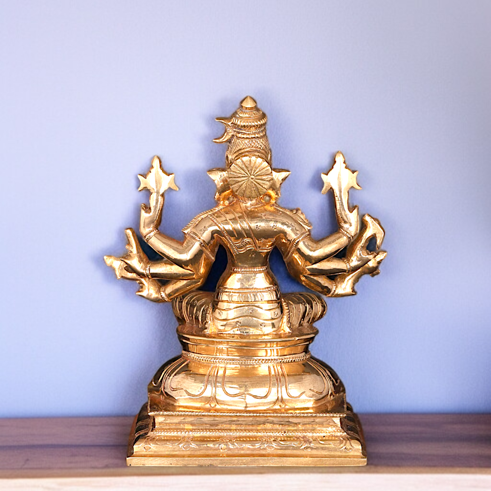 Goddess Varahi Amman Devi with eight hand Panchaloha statue - 7 Inches Nikuressence