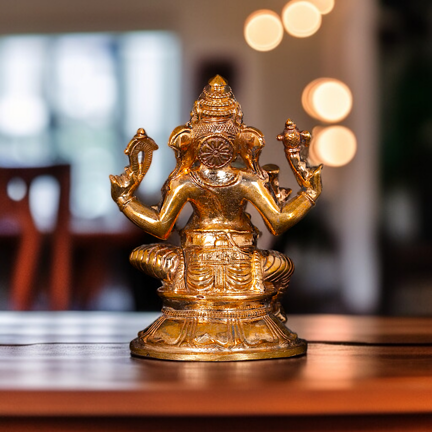 Ganesha Vinayaka seated Panchaloha statue - 3 Inches Nikuressence