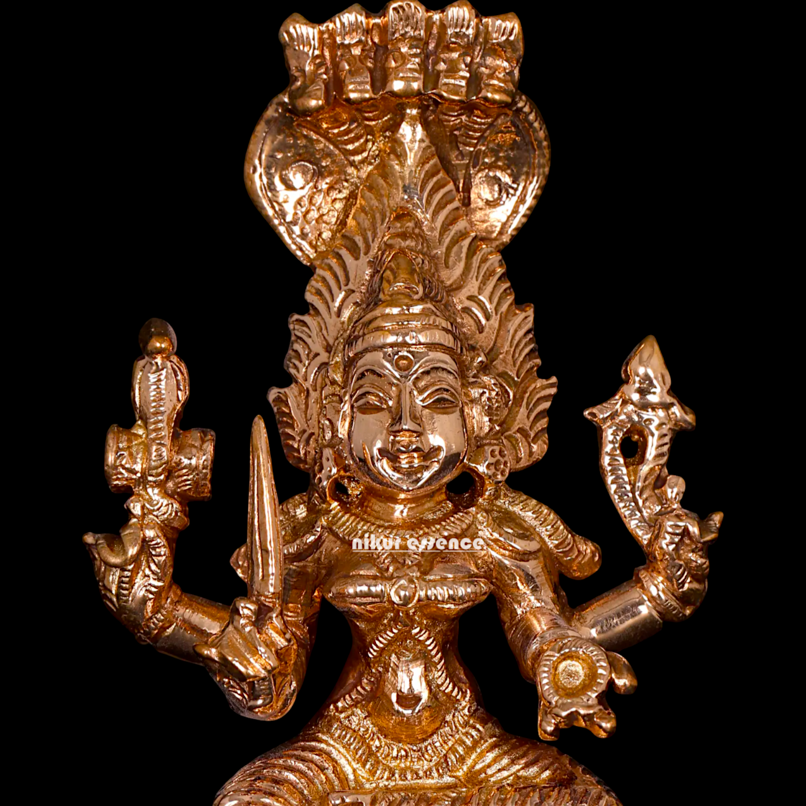 Mariamman Devi seated Panchaloha statue - 3 Inches Nikuressence