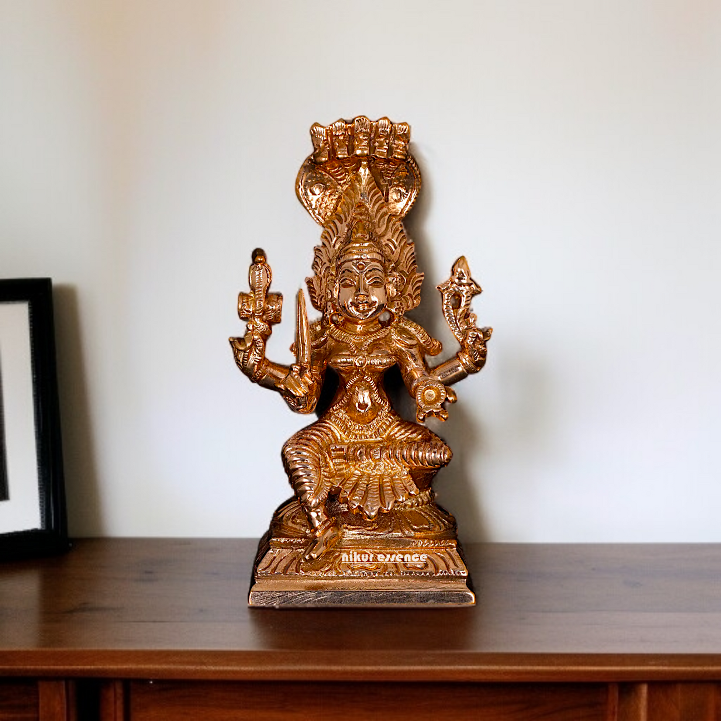 Mariamman Devi seated Panchaloha statue - 3 Inches Nikuressence