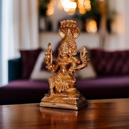 Mariamman Devi seated Panchaloha statue - 3 Inches Nikuressence