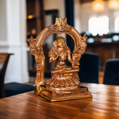 Philosopher Ramanujacharya Blessing seated Panchaloha statue - 5 Inches Nikuressence