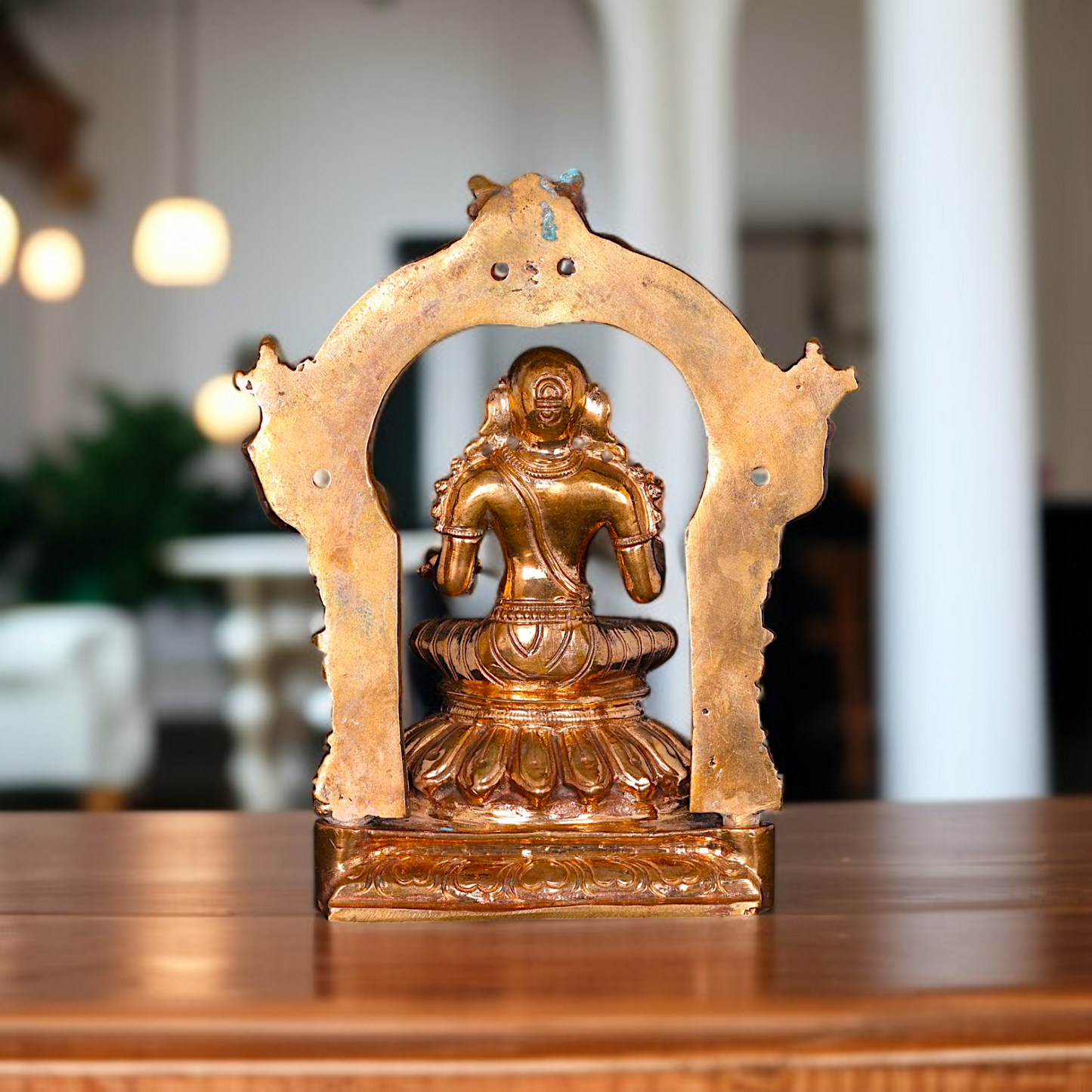 Philosopher Ramanujacharya Blessing seated Panchaloha statue - 5 Inches Nikuressence