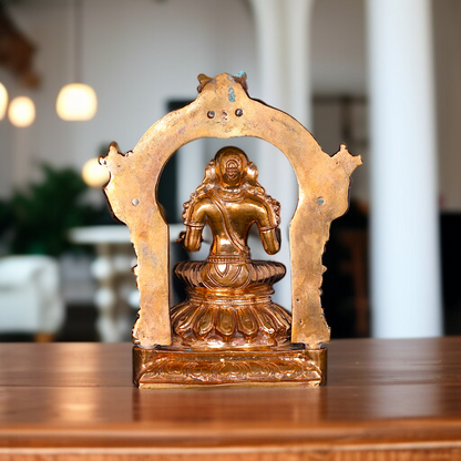 Philosopher Ramanujacharya Blessing seated Panchaloha statue - 5 Inches Nikuressence