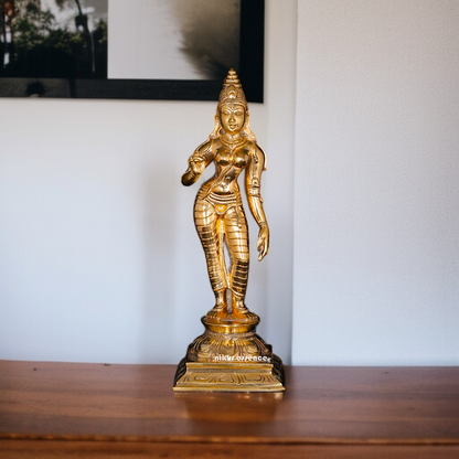 Goddess Parvati Devi Panchaloha statue - 6 Inches Nikuressence