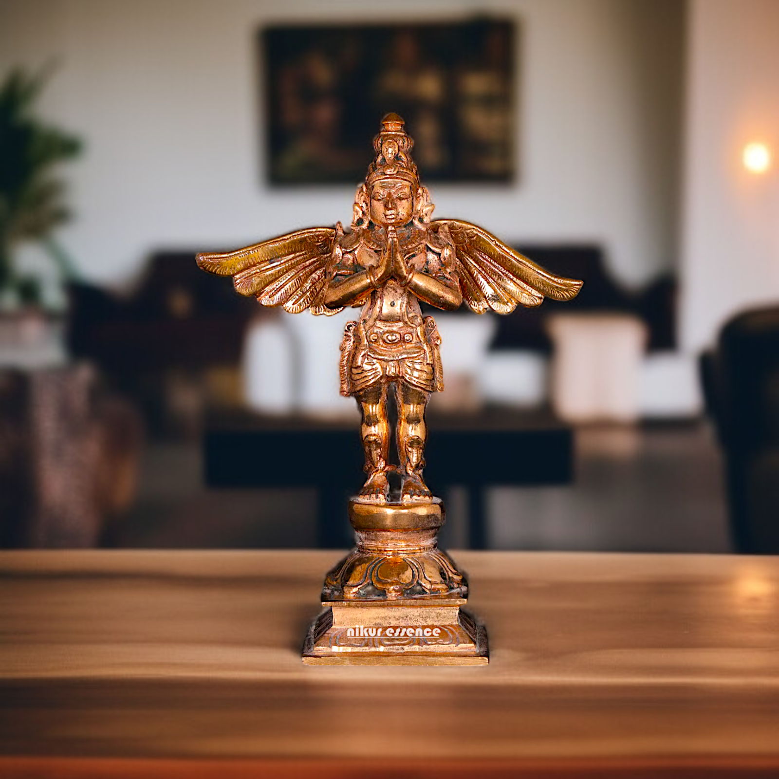 Garuda namaskar Panchaloha statue - 5 Inches Nikuressence