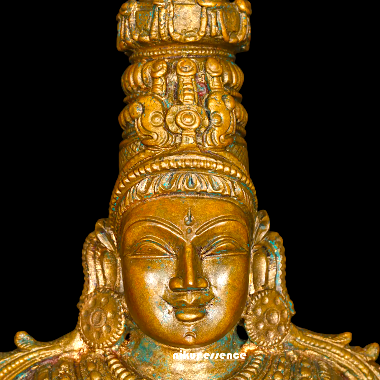 Goddess Lakshmi Sitting with Blessing Panchaloha statue - 12 Inches Nikuressence