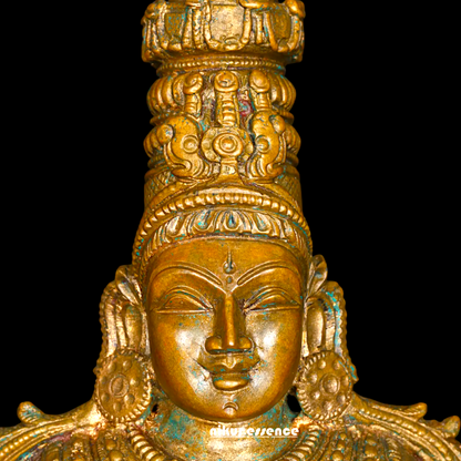 Goddess Lakshmi Sitting with Blessing Panchaloha statue - 12 Inches Nikuressence