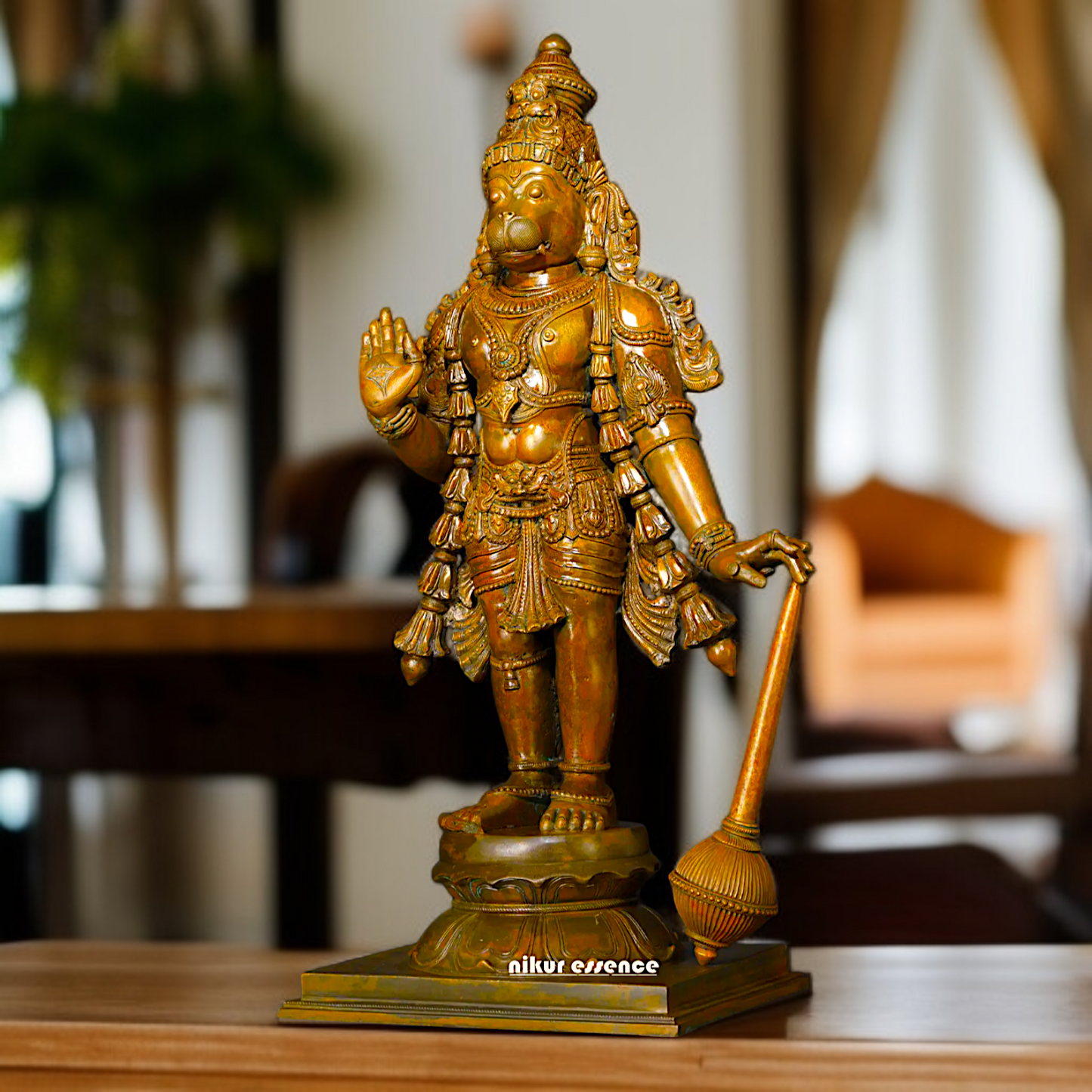 Hanuman ji Standing with Gada Panchaloha idol - 24 inches Nikuressence