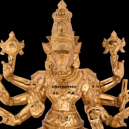 Goddess Varahi devi Panchaloha statue - 12 inches Nikuressence