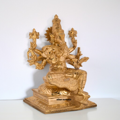 Goddess Varahi devi Panchaloha statue - 12 inches Nikuressence
