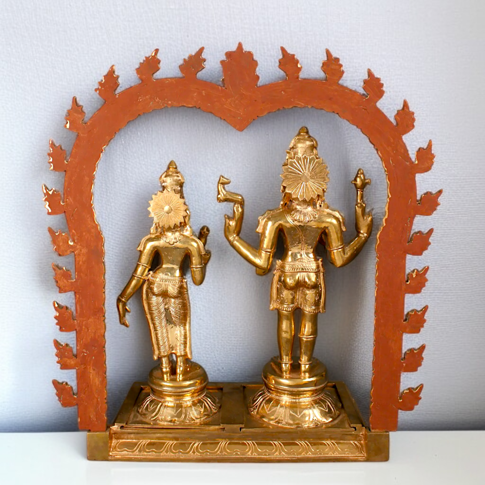 Large Shiva Pashupatinath with Parvati Devi Panchaloha idol - 25 inches Nikuressence