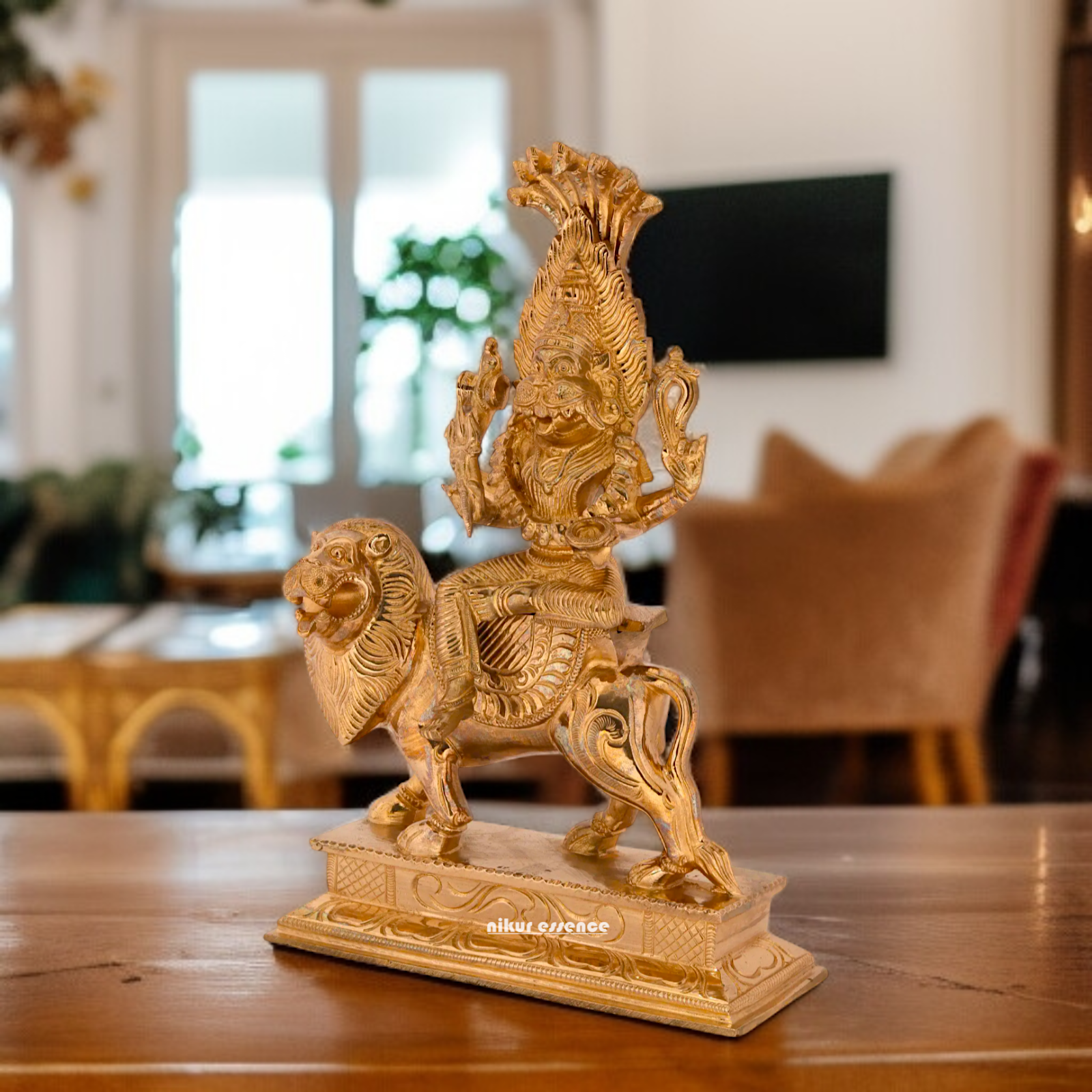 Panchaloha Pratyangira Devi Durga Avtar statue - 11 inches Nikuressence