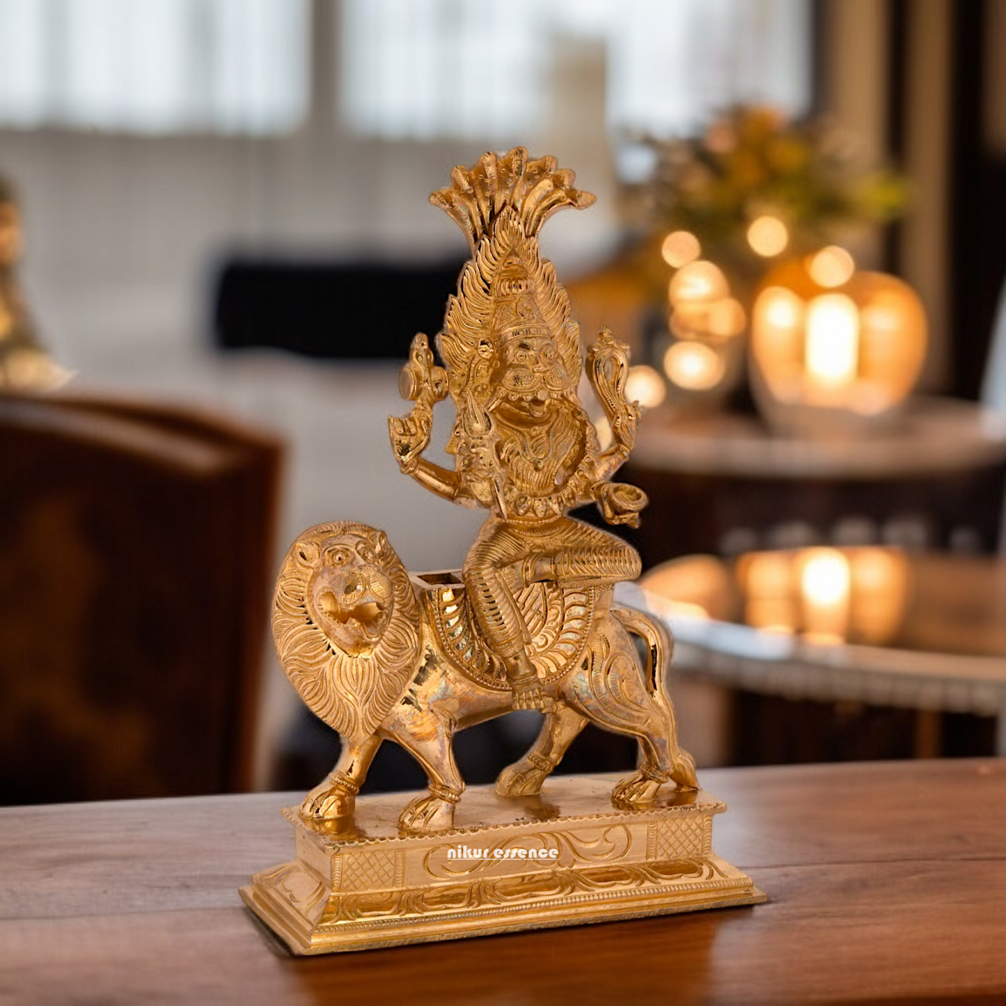 Panchaloha Pratyangira Devi Durga Avtar statue - 11 inches Nikuressence