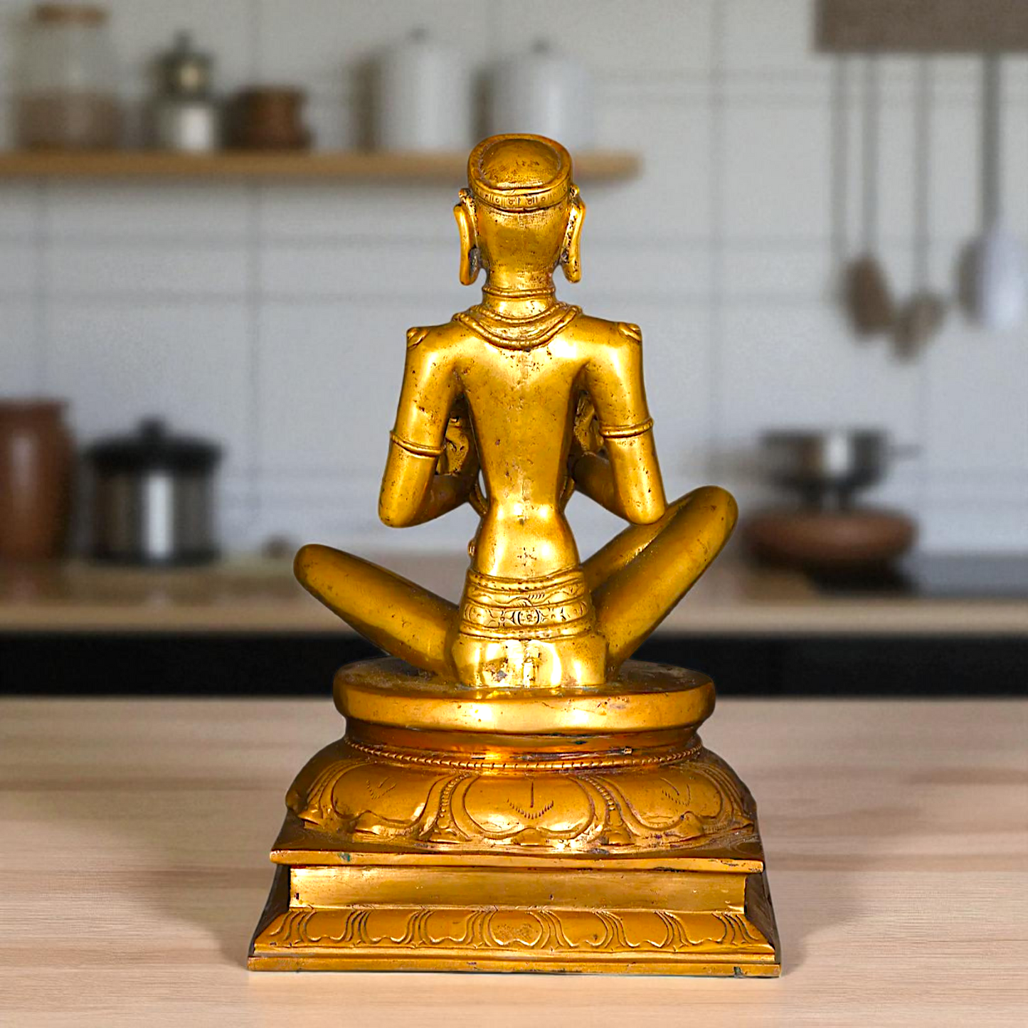 Karaikal Ammaiyar seated Panchaloha idol - 10 inches Nikuressence