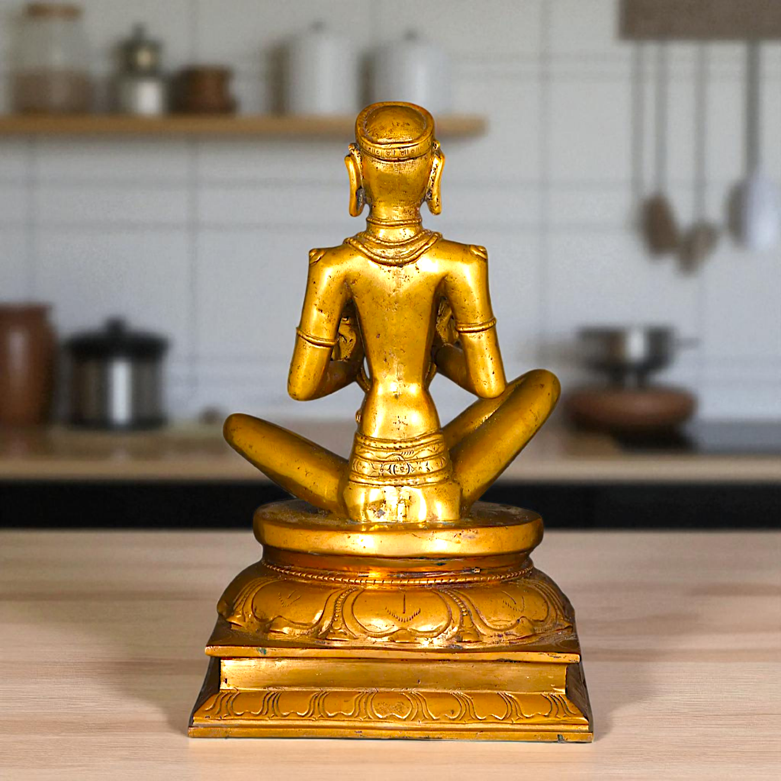 Karaikal Ammaiyar seated Panchaloha idol - 10 inches Nikuressence