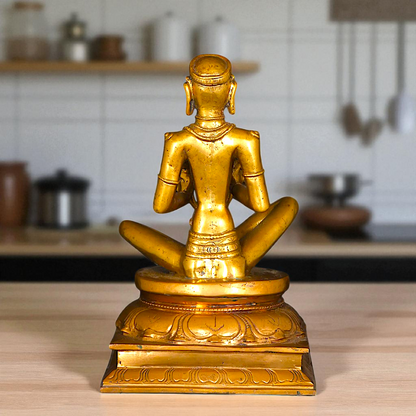 Karaikal Ammaiyar seated Panchaloha idol - 10 inches Nikuressence