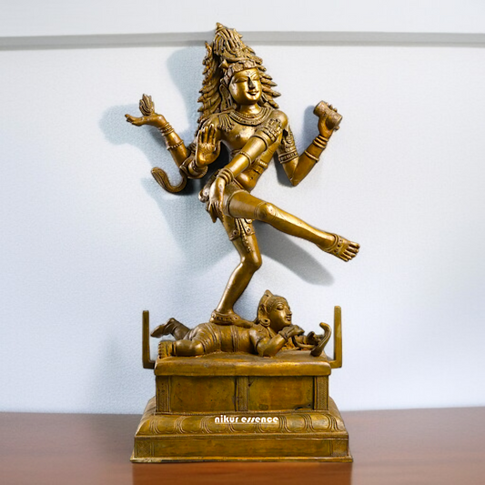 Large Nataraja Shiva dancing Panchaloha idol - 22 inches Nikuressence