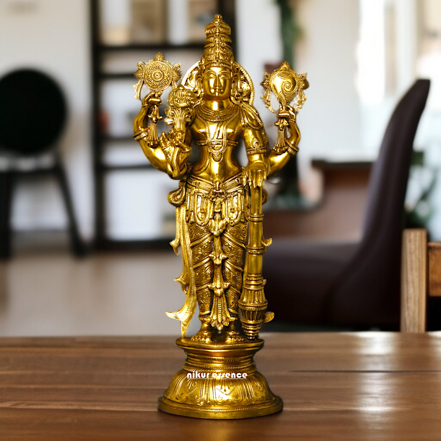 Big Vishnu Standing Panchaloha idol - 26 inches Nikuressence