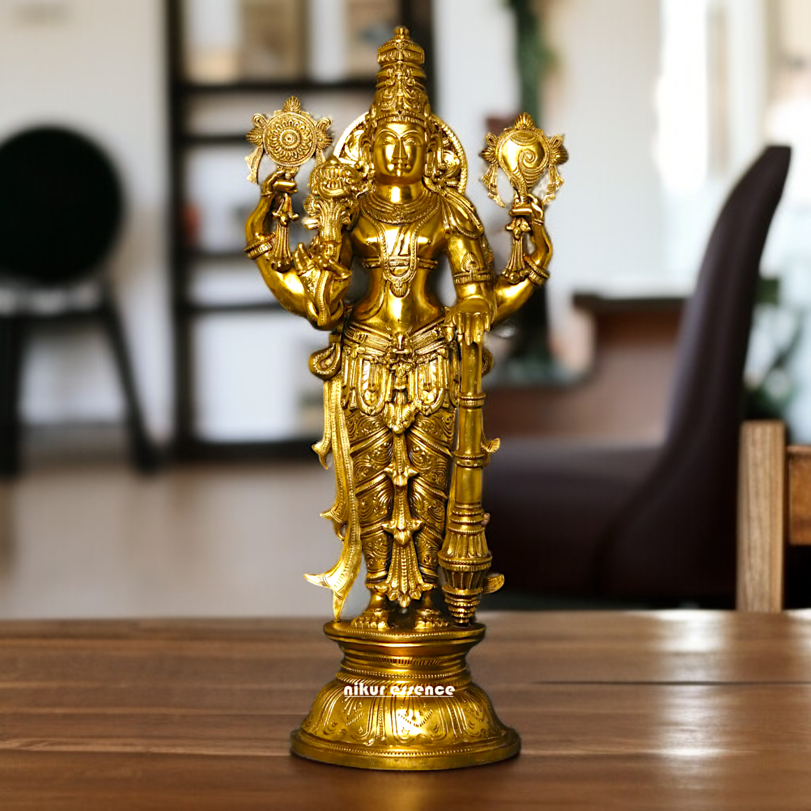 Big Vishnu Standing Panchaloha idol - 26 inches Nikuressence