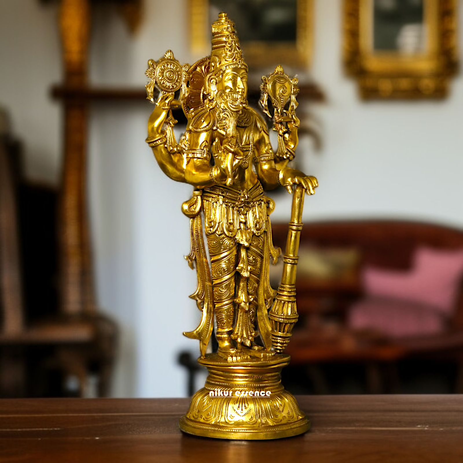 Big Vishnu Standing Panchaloha idol - 26 inches Nikuressence