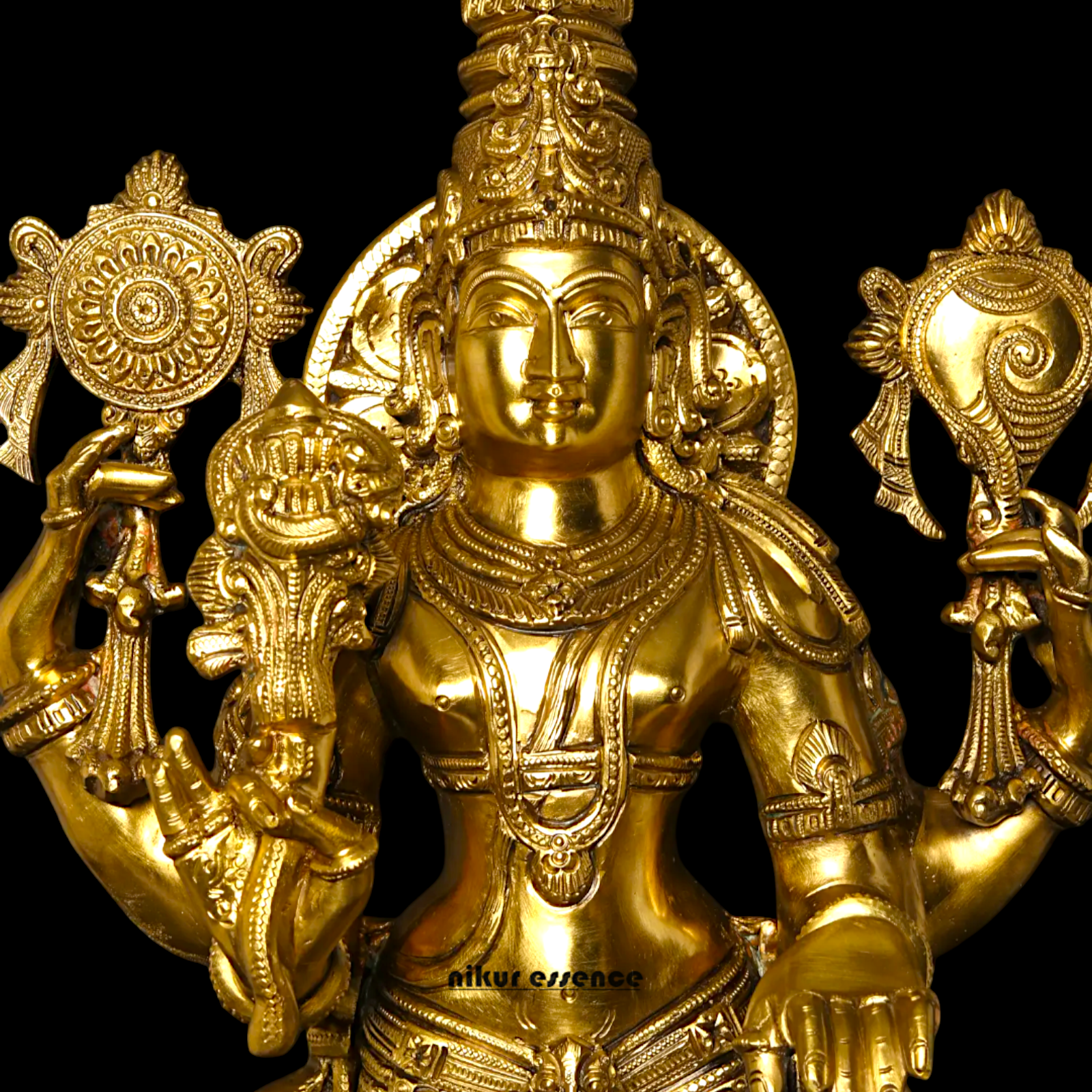 Big Vishnu Standing Panchaloha idol - 26 inches Nikuressence