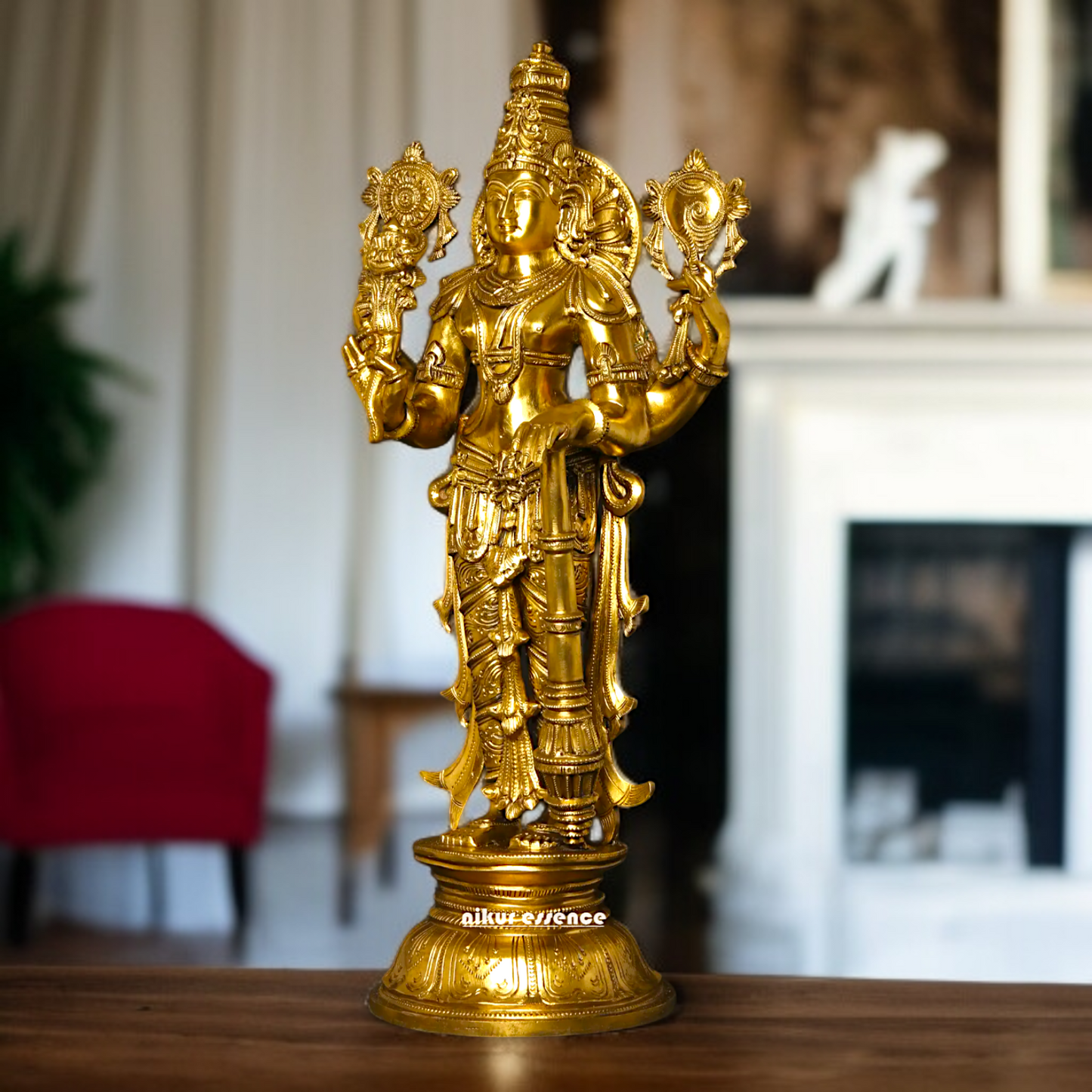 Big Vishnu Standing Panchaloha idol - 26 inches Nikuressence