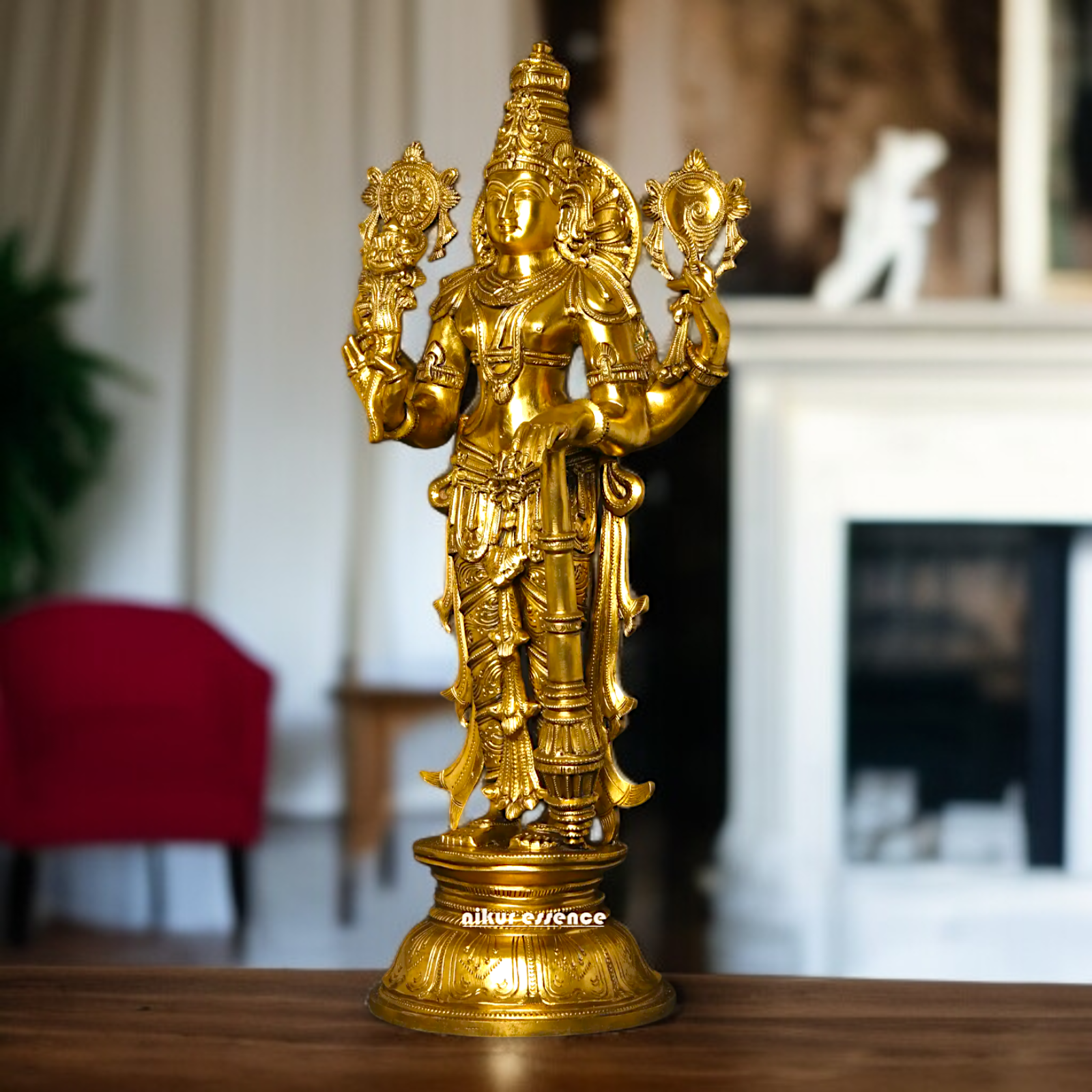 Big Vishnu Standing Panchaloha idol - 26 inches Nikuressence