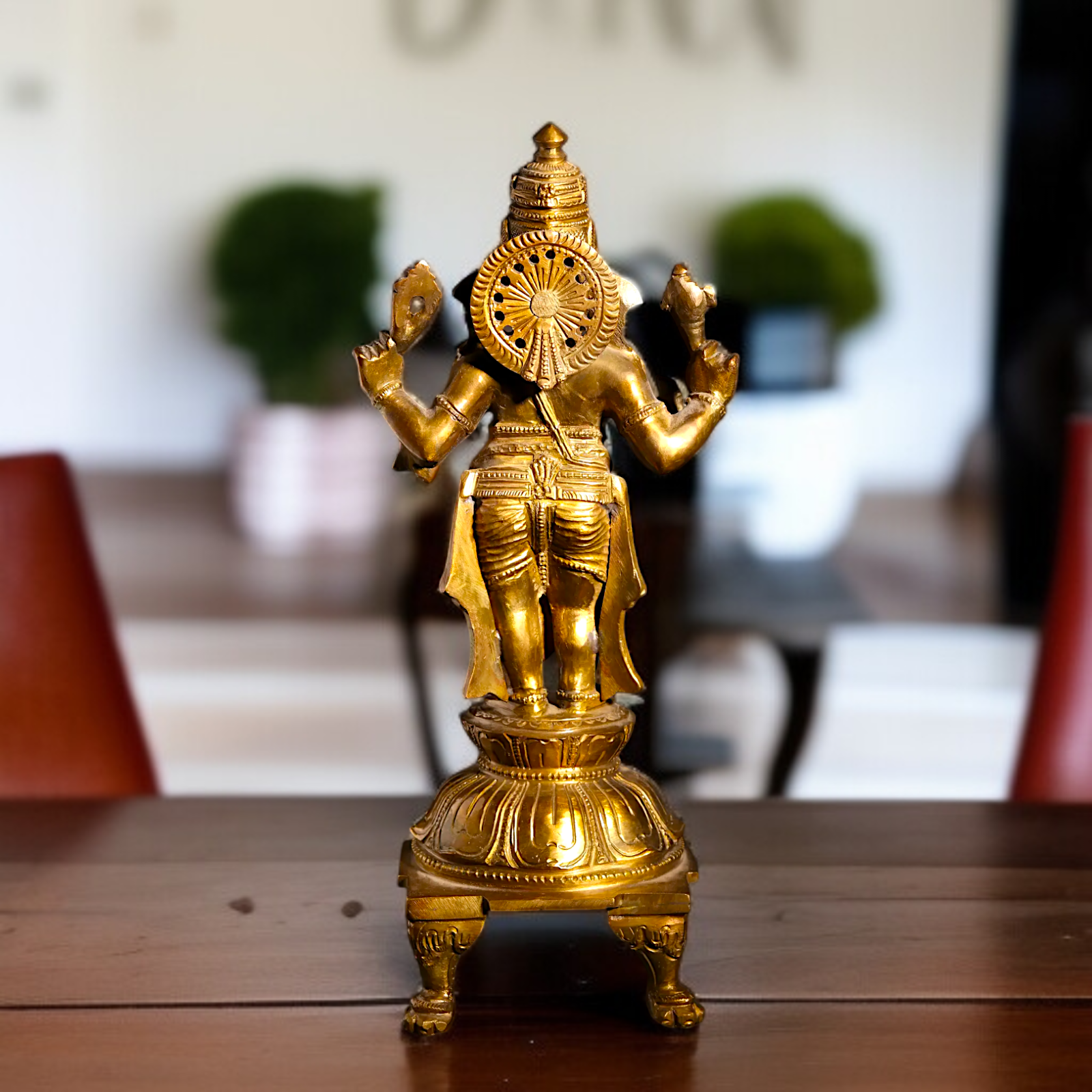 Ganpati Ganesha blessing Standing Four Armed Panchaloha idol- 11 inches Nikuressence