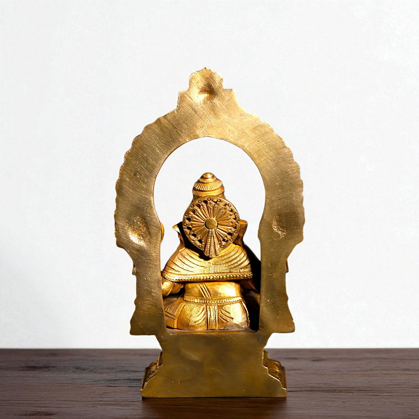 Ganesha Elephant God blessing seated Four Armed Panchaloha idol- 7 inches Nikuressence
